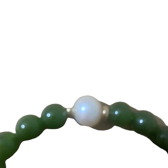 14k GOLD GENUINE STONE BRACELET - Picture 3 of 3